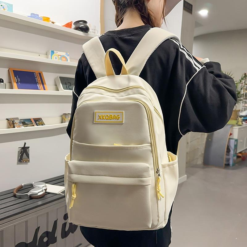 School bag high value Korean version of the college style junior high school student school bag casual lightweight backpack large