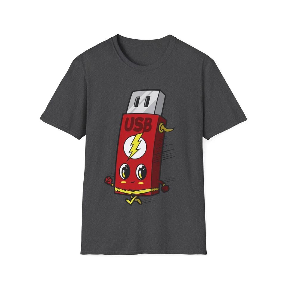 USB Flash Drive Unisex Softstyle T-Shirt 4XL