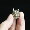 Mahakala Head Sculpture Brass Knife Beads EDC Outdoor DIY Paracord Accessories Handmade Woven Bracelet Lanyard Pendants Hangings