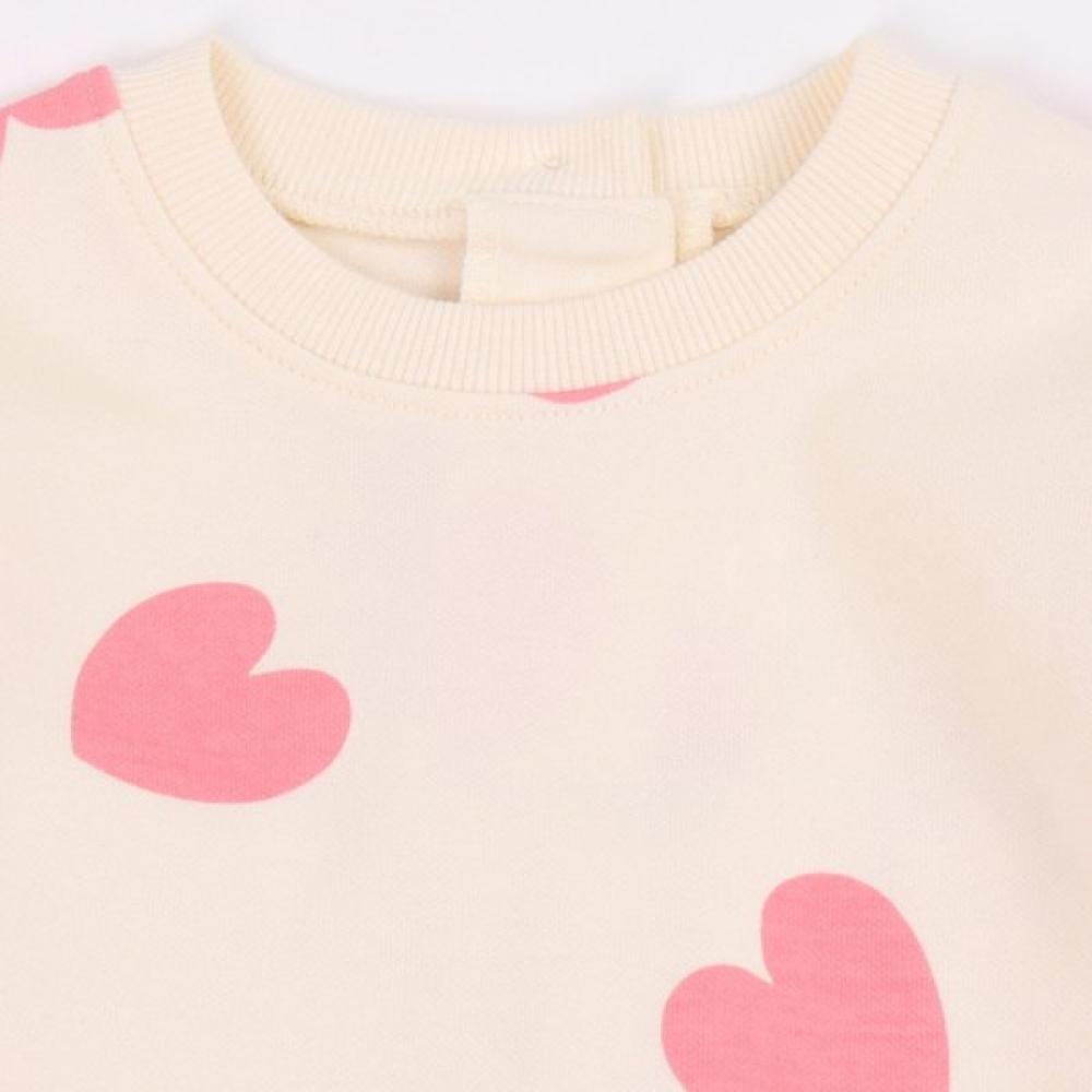 Organicmom Pink Heart Long Sleeve Wear Mjspej07