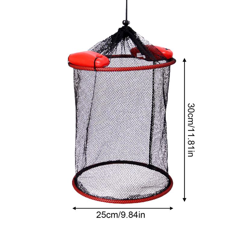 2025 Floating Fish Protection Sea Fishing Net Mesh Quick-drying Folding Fish Cage Thickened Woven Fish Basket