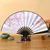 Folding Fan In Ancient Style for Boys, Dragon Design, Student Style, Bold Black Double-Sided Summer Plastic Fan, New Model