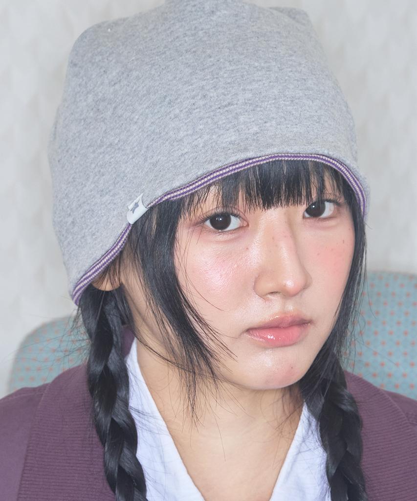 Kiibi Cozy Stripe Reversible Beanie Purple