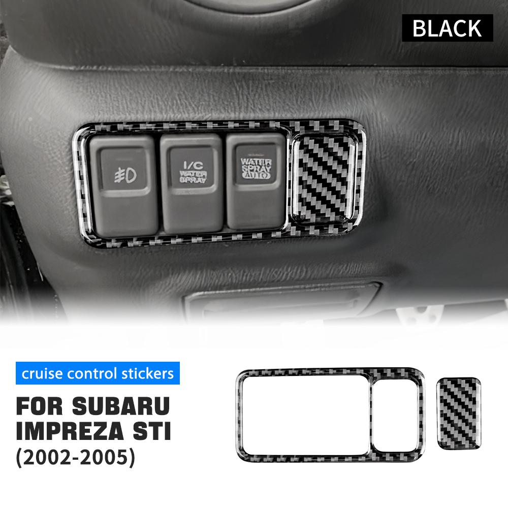 Real Soft Carbon Fiber Sticker For Subaru Impreza STI 2002 2003 2004 Car Interior Accessories Central Control Multimedia Panel