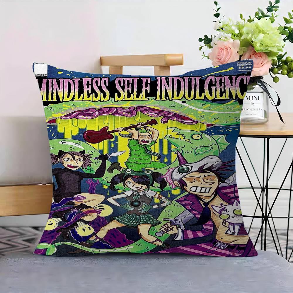 M-Mindless S-Self I-Indulgence Pillow Gifts Home Office Furnishings Bedroom Sofa Car Cushion Cover Case 45X45Cm