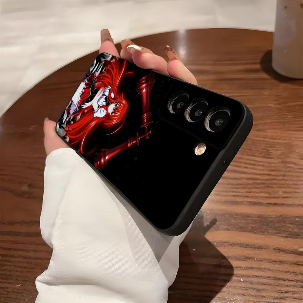 DXD Rias G-Gremory Phone Case For Samsung S26 S25 S24 FE S23 S22 S21 Plus S20 Ultra Note20Ultra Black Soft Shell