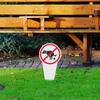 Hot Double Sided No Dog Poop Sign Chevron Board Painted Dog Walking Warning Sign Stake Sign Weatherproof No Pooping Sign Park