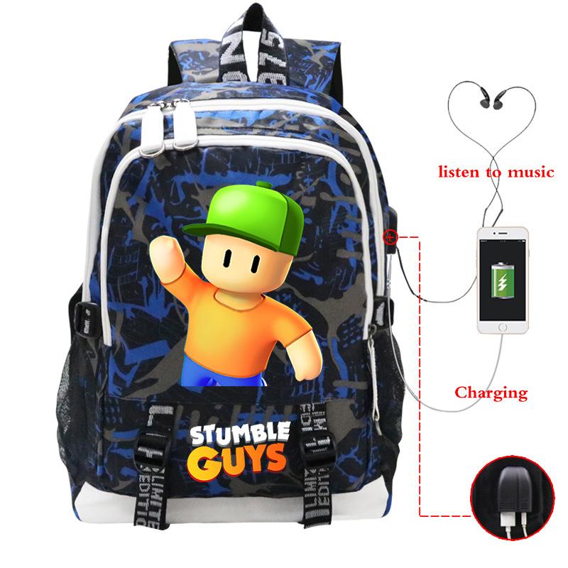 New collision party Stumble Guys game merchandise junior high school bag leisure bag travel bag