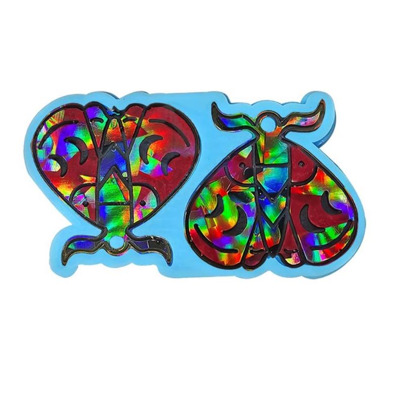 Holographic Butterfly Earrings Silicone Mold Ear Drops Crystal Epoxy Resin Mould DIY Ear Rings Jewelry Making Tools