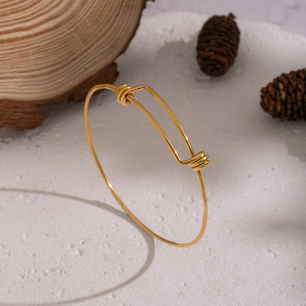 Yori Stainless Steel Knotted Sliding Bracelet for Women Non Tarnish Arrivals Fashion Gold Color Jewelry Accessories