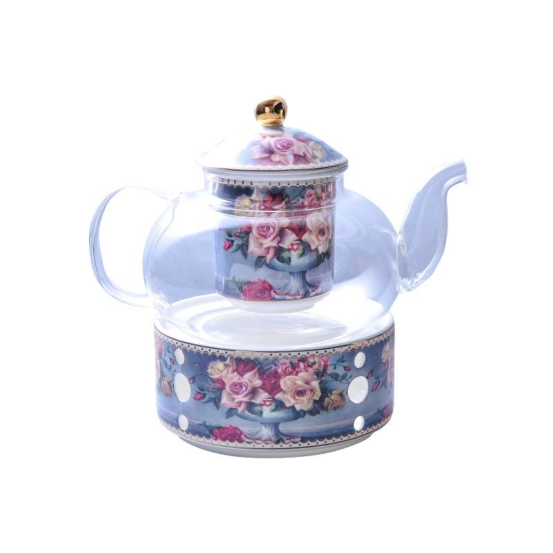 Gold-Painted Bone China Coffee Cup And Saucer Set British Ceramic Flower Tea Cup Afternoon Tea Set Black Tea Cup Flower Teapot