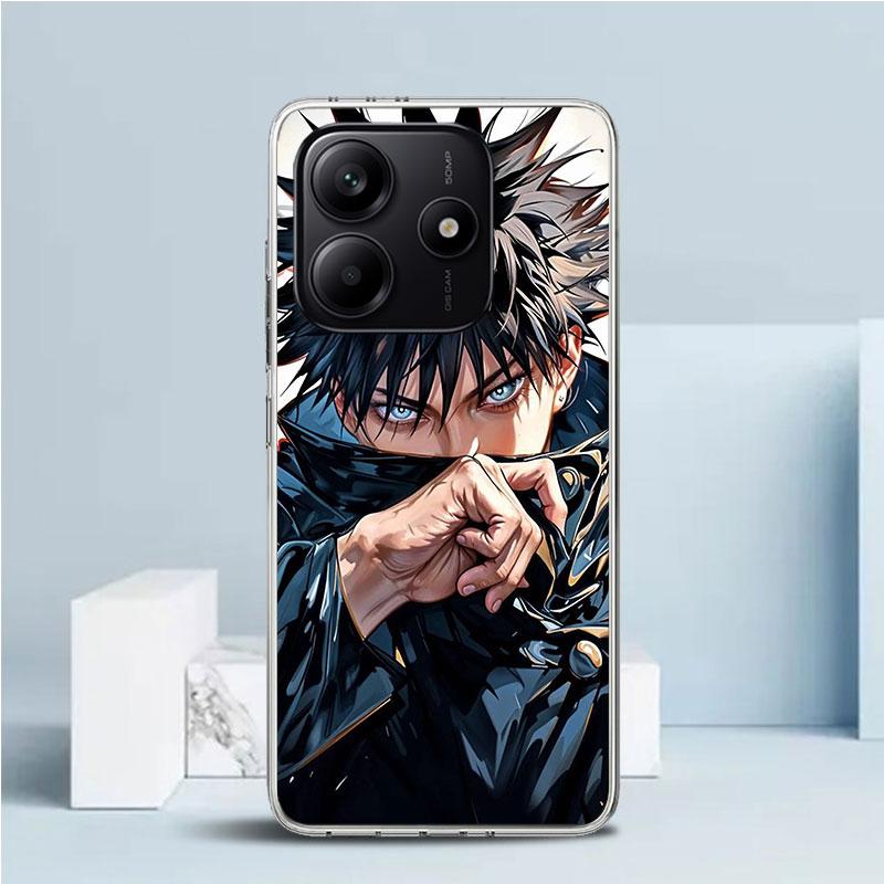Kaisen J-Jujutsu Fushiguro Megumi Phone Case For Xiaomi Redmi Note 15 14 14S 13 12S 12 Pro Plus 11S 11 11T 11E 10S 10 + Soft TPU