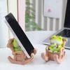 Desk Phone Holder Resin Frogs Shape Smartphone Stand Decorative Desktop Ornament For Home Office School