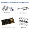 Anti Theft License Plate Screws- Stainless Steel Bolts Fasteners Kits For Car Tag Frame Holder, Tamper Resistant Mounting Hardware,1/4"(M6) Security