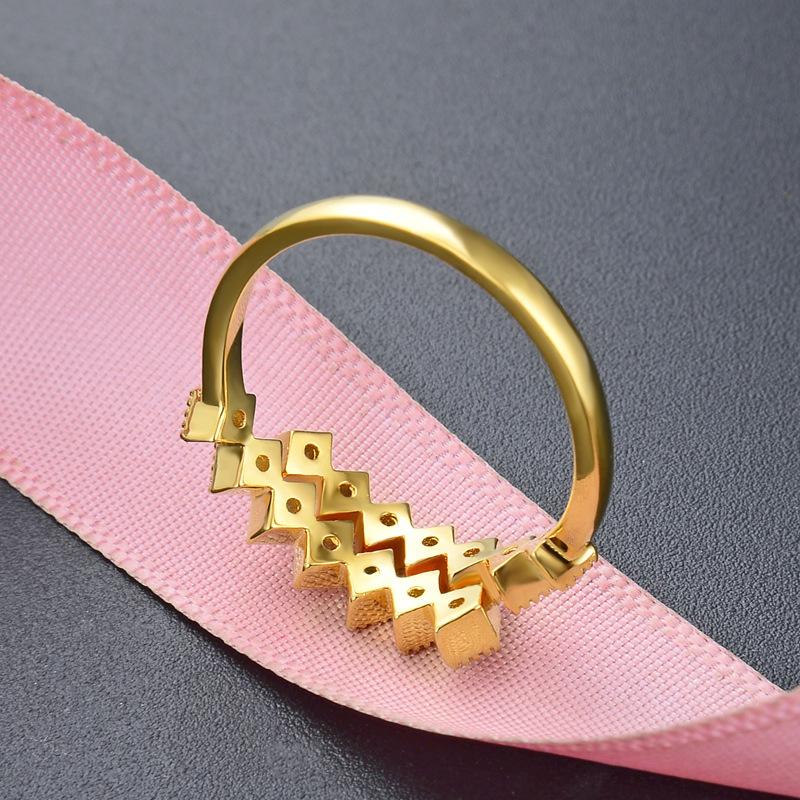 Lindon Classic 925 Sterling Silver Zircon Ring Ladies Jewelry Wedding Promise Party Gift