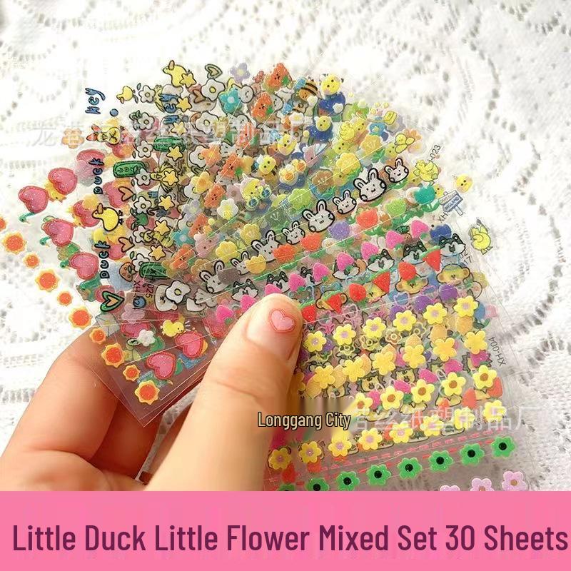 3D Luminous Jelly Nail Stickers for Kids - 5D Embossed Nail Art