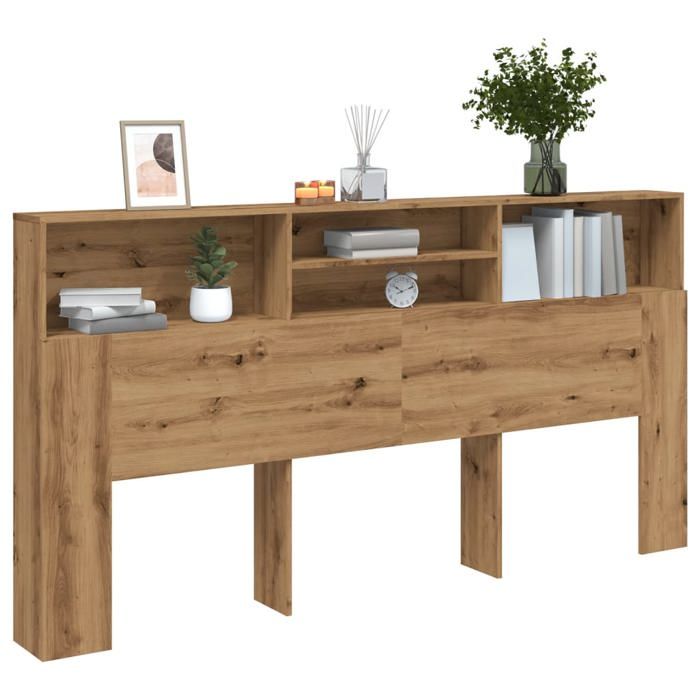 VidaXL Headboard Cabinet Artisan Oak 200x19x103.5 Cm 856875