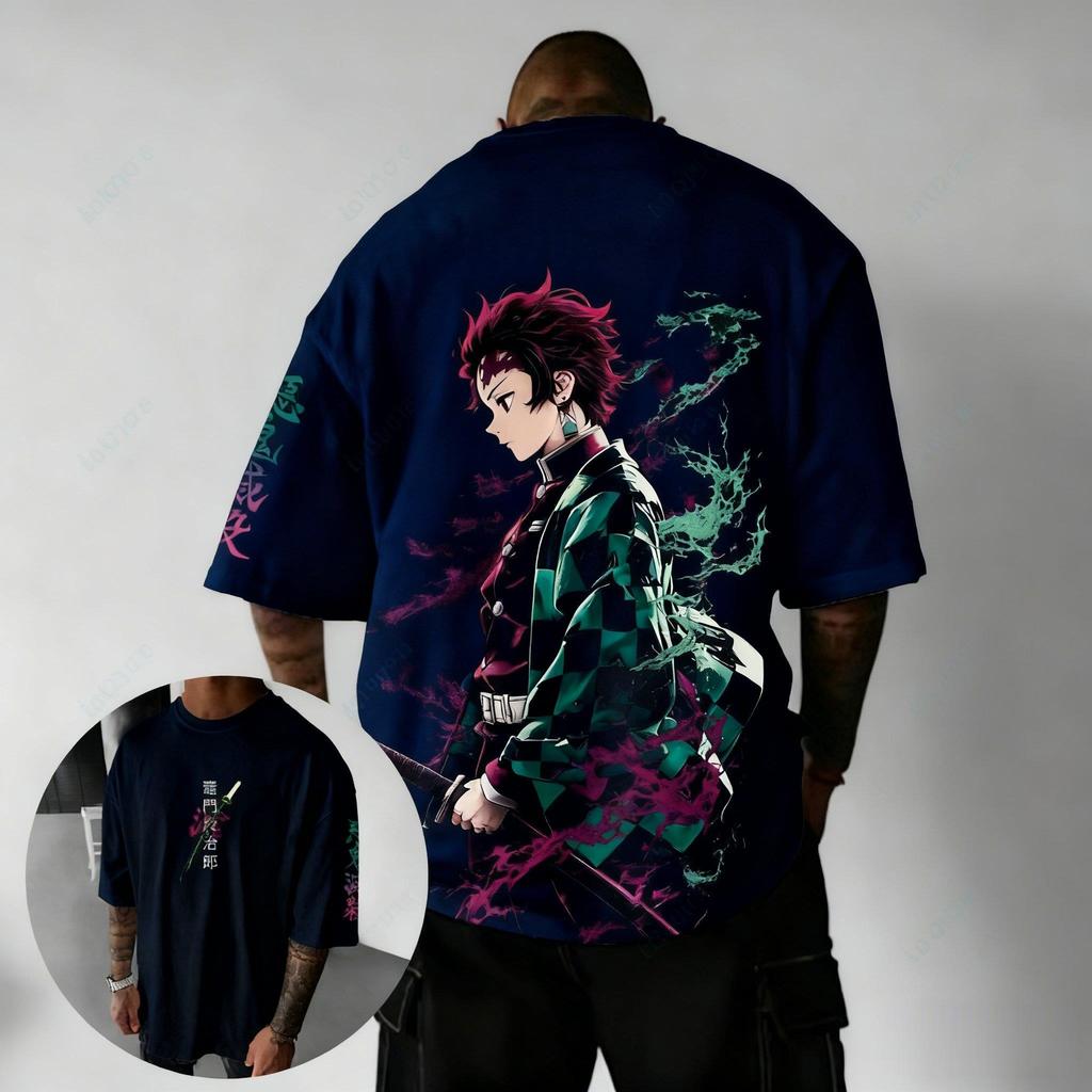 Demon Slayer Blade Charcoal Jiro Pattern Tshirt for Mens Harajuku Style Manga Enthusiasts Y2K Unisex Tshirt