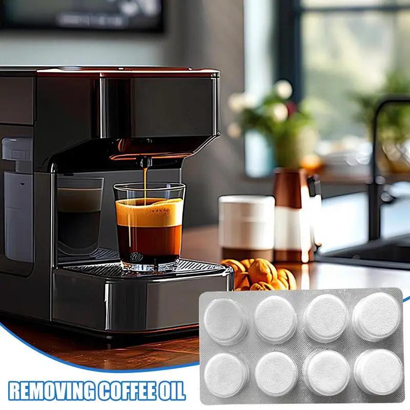 Coffee Machine Cleaning Tablets 8 Tablets Coffee Machine Descaling Agent for Household Cleaning Coffee Machine Scale Cleaning