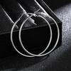 Fashion Female Earrings Stainless Steel Large Round Earrings Exaggerate Circle Creole Smooth Silver Color Earrings Girl Gift