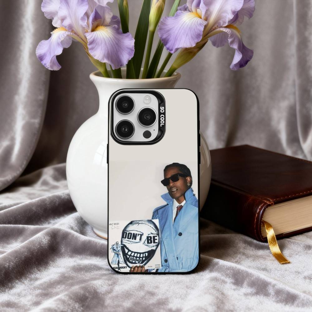

A-ASAP R-Rocky Don t B-Be D-Dumb Phone Case For iPhone17,16,15,14,13,12,11 Plus,Pro Max Candy Silver Plated Inside Cover iPhone16e