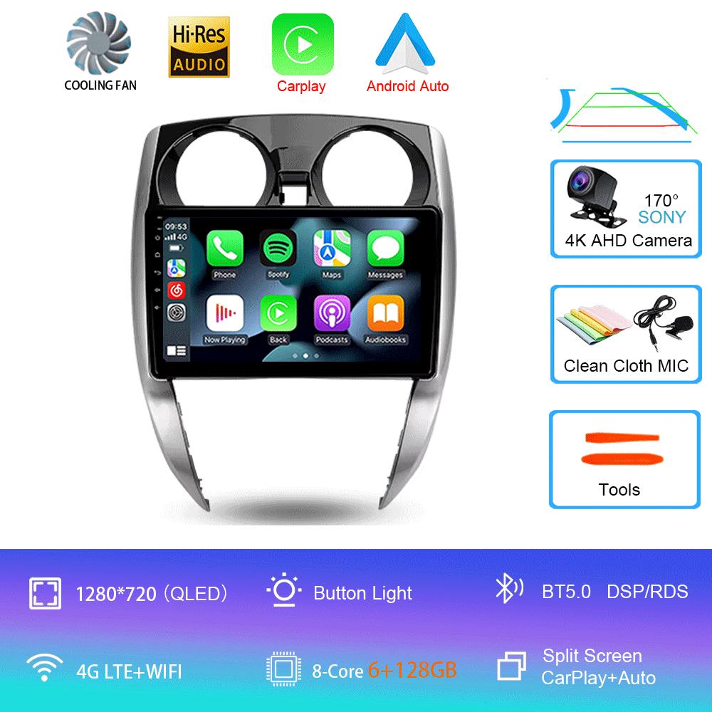 Car Radio Android 14 Carplay Auto For Nissan Note 2 E12 2012-2021 Multimedia Video Player GPS Navigation WIFI 4G DSP Stereo DSP