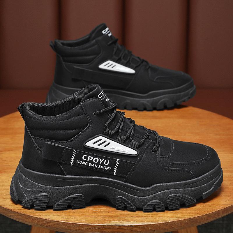 

Весенняя мужская обувь, высокие берцы, рабочая обувь, мужская трендовая универсальная обувь на толстой подошве, нескользящая, для строительной площадки, защитная обувь, ботинки Мартин мужские 44