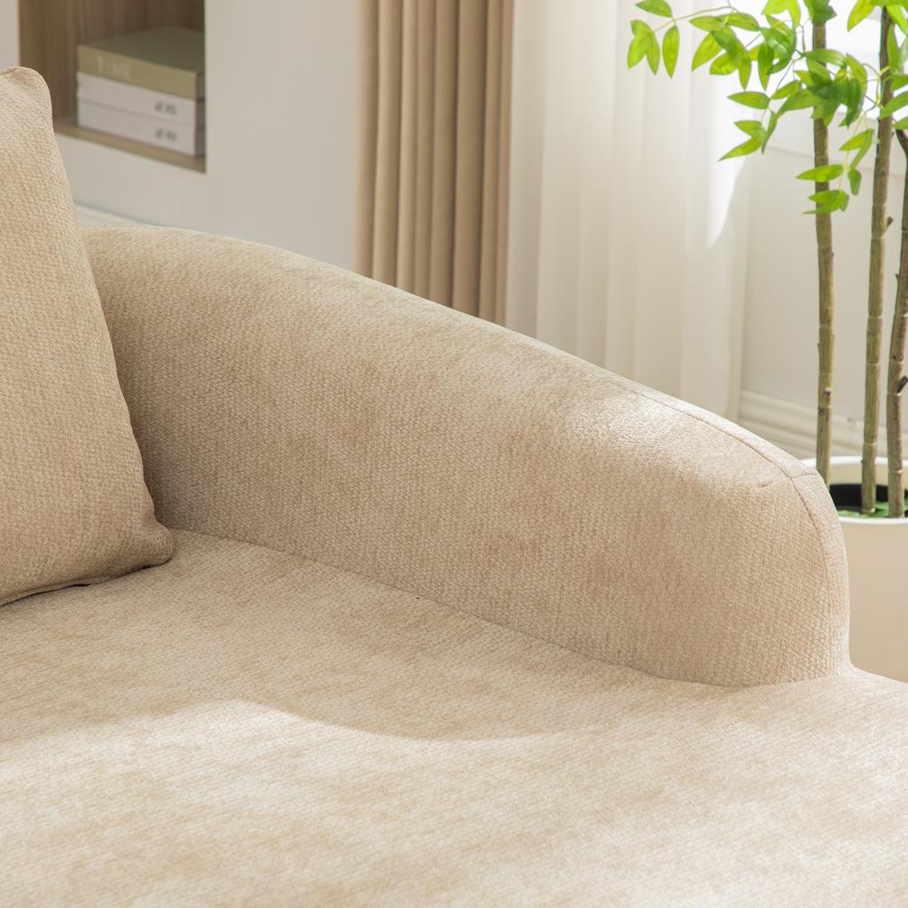 Modular Compression Sofa Made of Chenille Fabric, Filled with 30D High-elastic Foam. Easy To Move, Non-slip Floor, Ideal for Living room.LIGHT KHAKI
