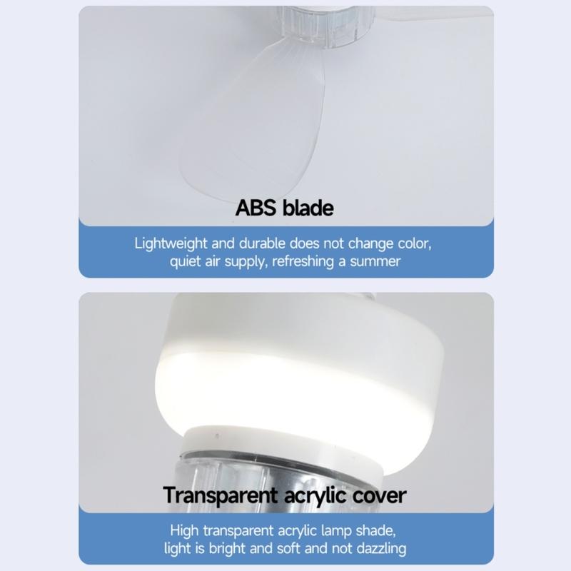 11.4Inch 3 Speed Adjustable LED Ceiling Fan Light 360 Degree Adjustable Arm Quiet Operation Ideal For Bedroom Study Room