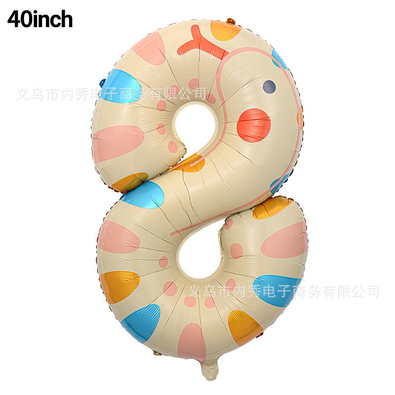 32 Inch Number Aluminum Film Gold Red And Black Gradient Color Birthday Decoration Wedding Party