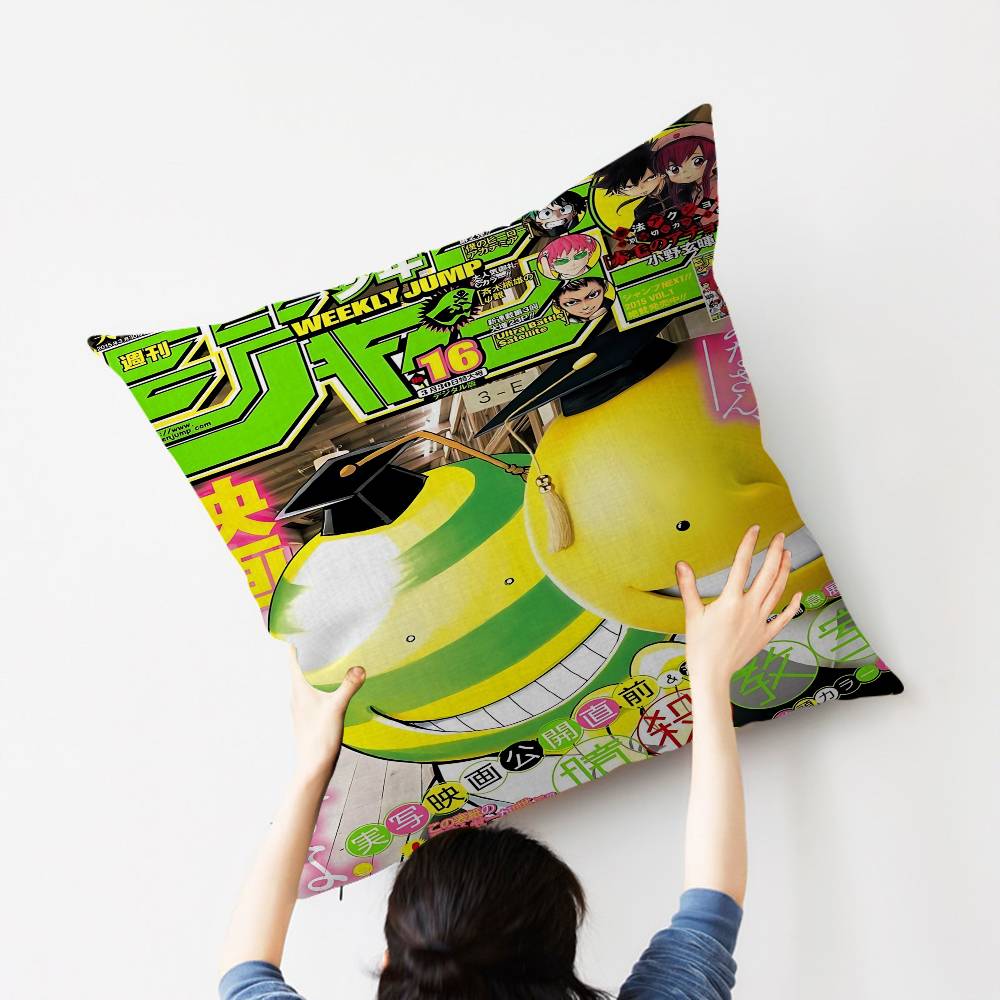Anime Assassination Classroom Personalized picture text home decorative pillows Household Gifts 45x45cm