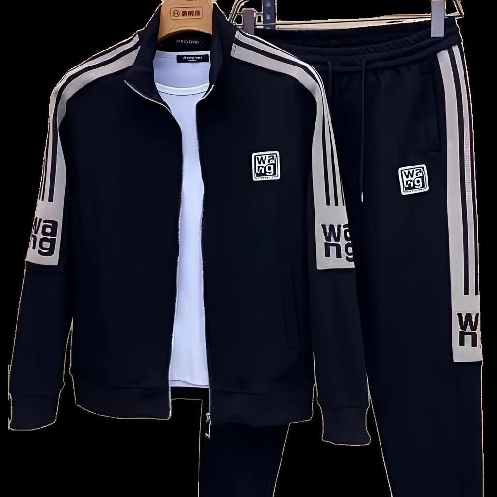 Men's High-End Autumn Casual Two-Piece Set: Trendy, Stretchable Sportswear