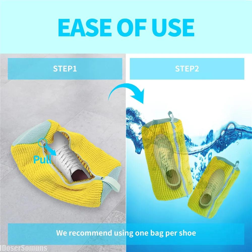 2pcs Shoe Washing Machine Bag Shoe Bags for Washing Machine Deluvo Cleaning Bag Reusable Laundry Bag