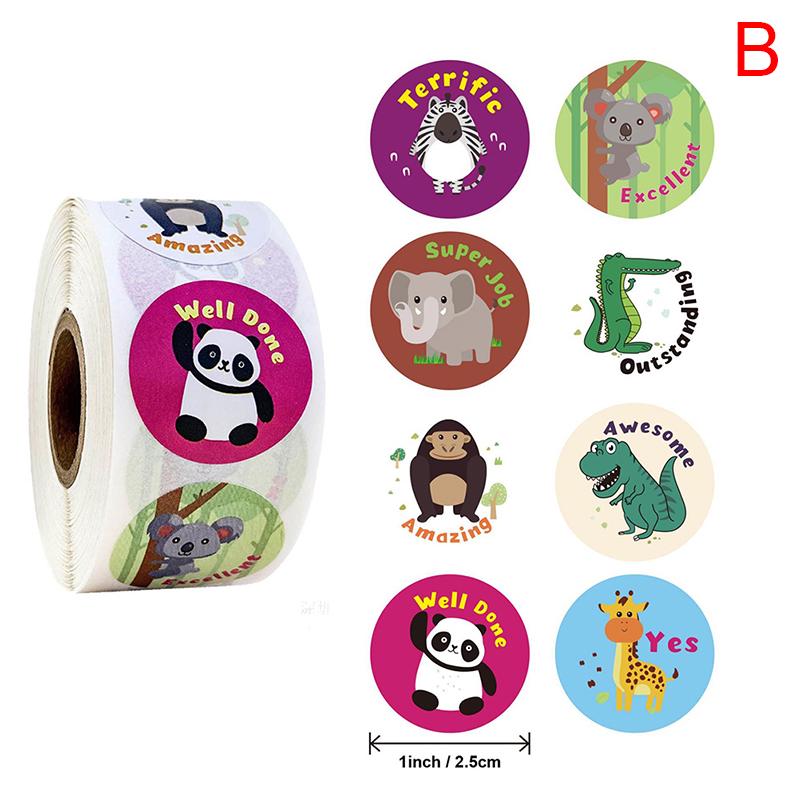 Kreslené samolepky se zvířátky Samolepicí samolepky se štítky za odměnu pro děti