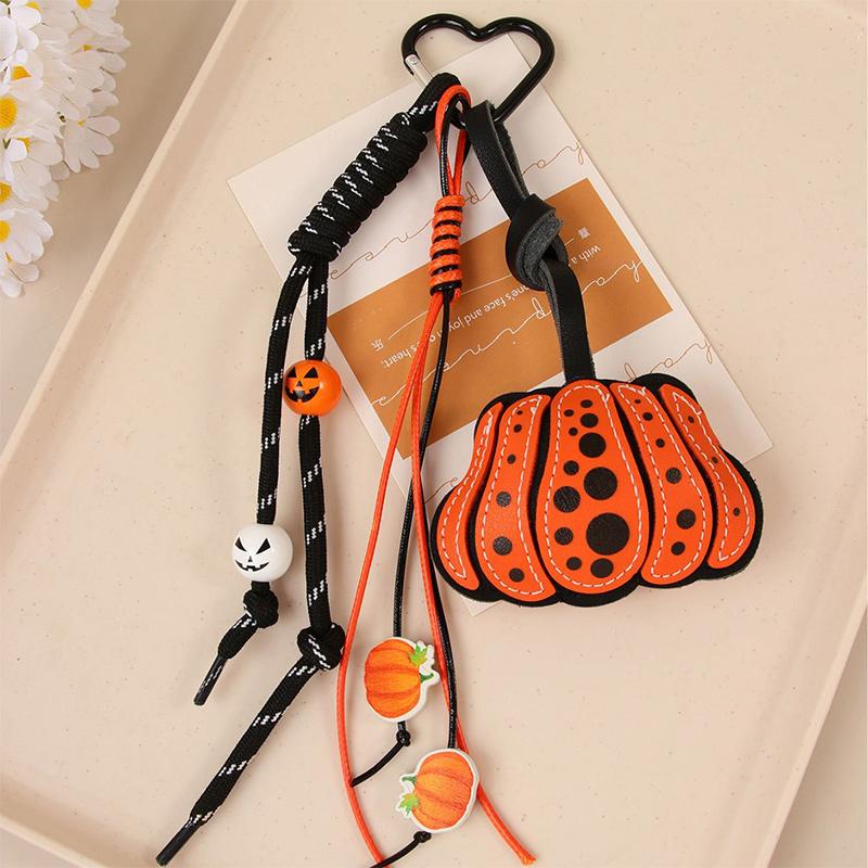 Kreativer Halloween-Kürbis-Anhänger Modischer Leder-Kürbis-Taschen-Anhänger Hochwertiger Gestrickter Schlüsselanhänger-Anhänger Neue Vielseitige Geschenke