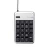 ELECOM TK-TCM012SV Wired Membrane Keypad, Medium Size, with USB Port, 10 Million Clicks, Silver