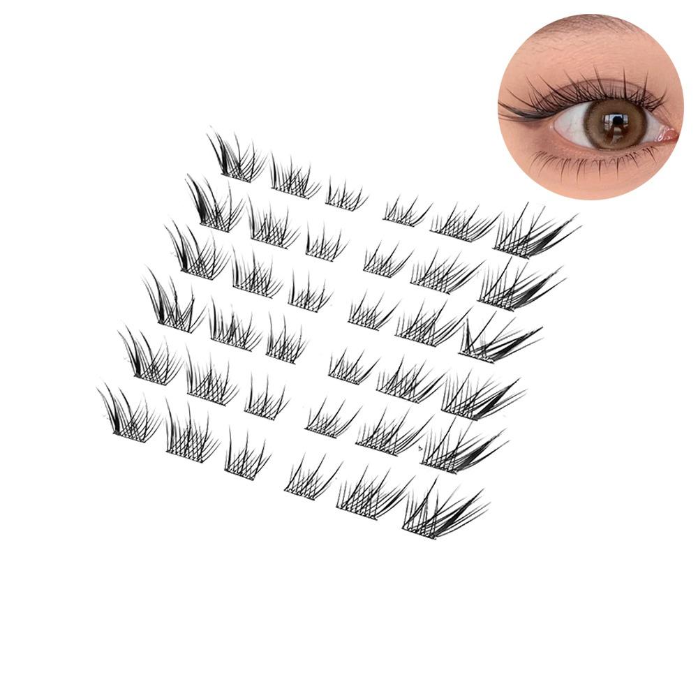 Press On Self Adhesive Cluster Lashes No Glue Needed Individual Eyelash  DIY Eyelash Extension