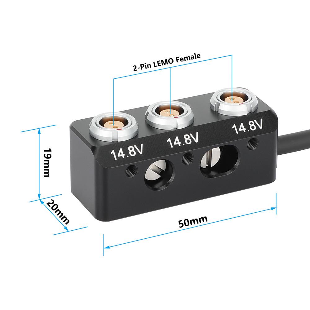 DTAP B to 0B 2-Pin Female Power Expansion Socket with 1/4 Screw
