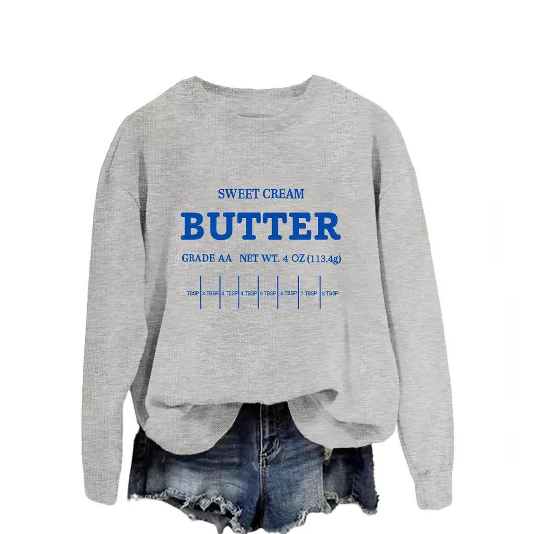 

Cross-Border Sweet Cream Butter Women s Plus Size Trendy Sweatshirt XL