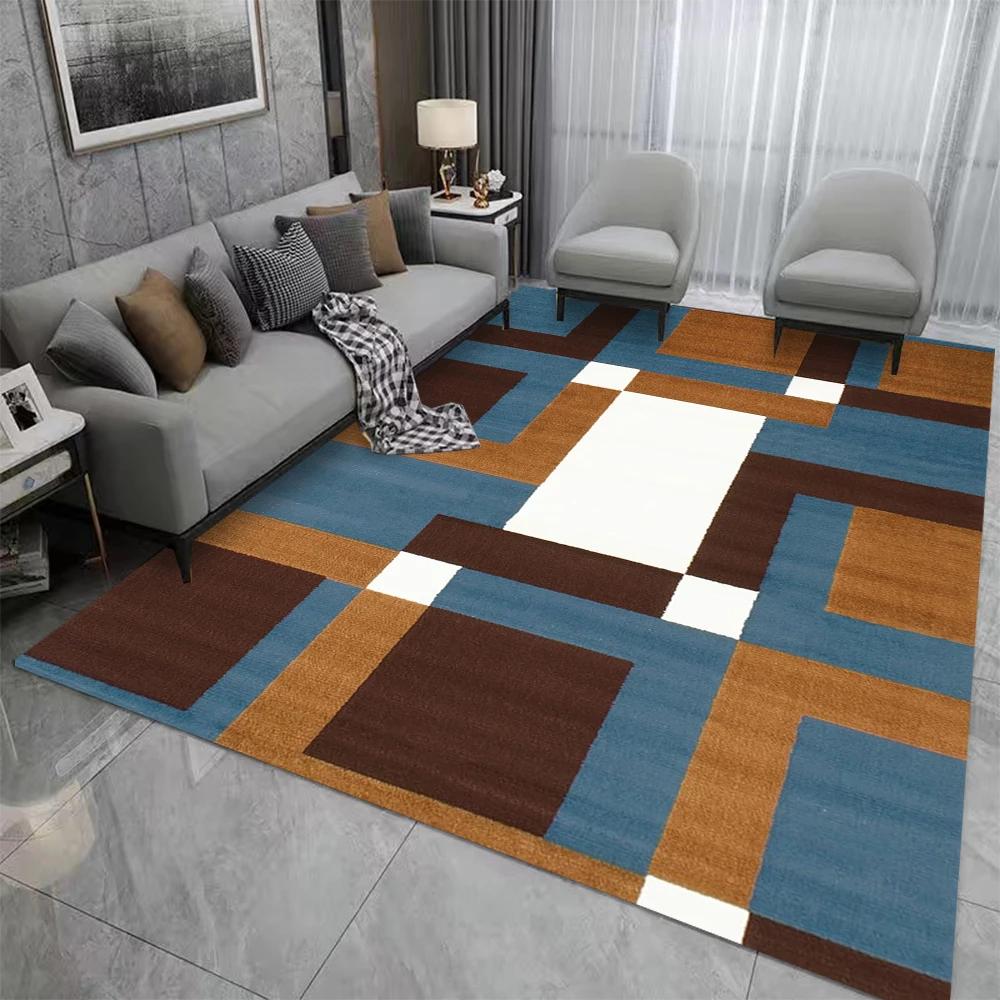 Washable Modern Area Rug Geometric Style Rugs for Living Room, Bedroom Machine Washable Rug Soft Non Slip Non Shedding Area R 1p40x60x1cm