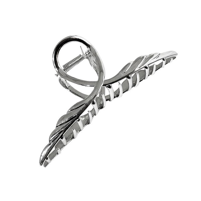 2024 Silver Shark Clip for Women - Large Metal Grip Hair Accessory