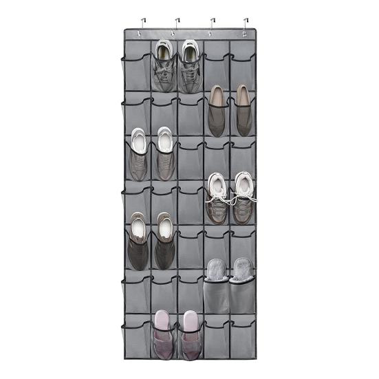 Over-the-Door Shoe Organizer 35 Pockets Mesh Breathable Storage Bag Hanging Shoe Storage Bag with Hooks for Door Closet Dorm Room