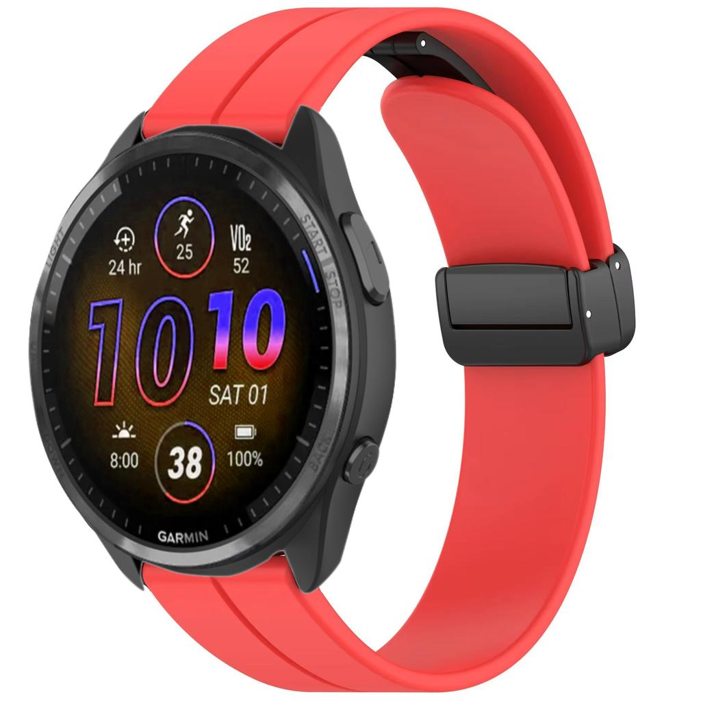 20mm 22mm Silicone Strap for Garmin Forerunner 965 265 165 55 970 570 Magnetic Wristband for Garmin Vivoactive 5/6/Venu 3 Correa