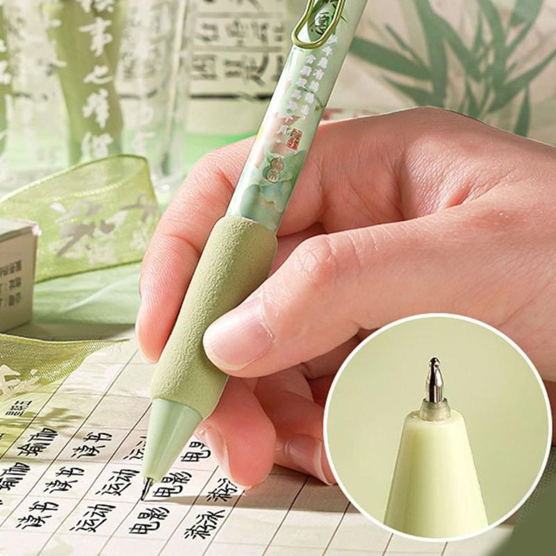 Elegant Floral Patterned Gel Pen With Ergonomic Handle Non Toxic Ink For Students Professional Daily Use Friendly Stationerys