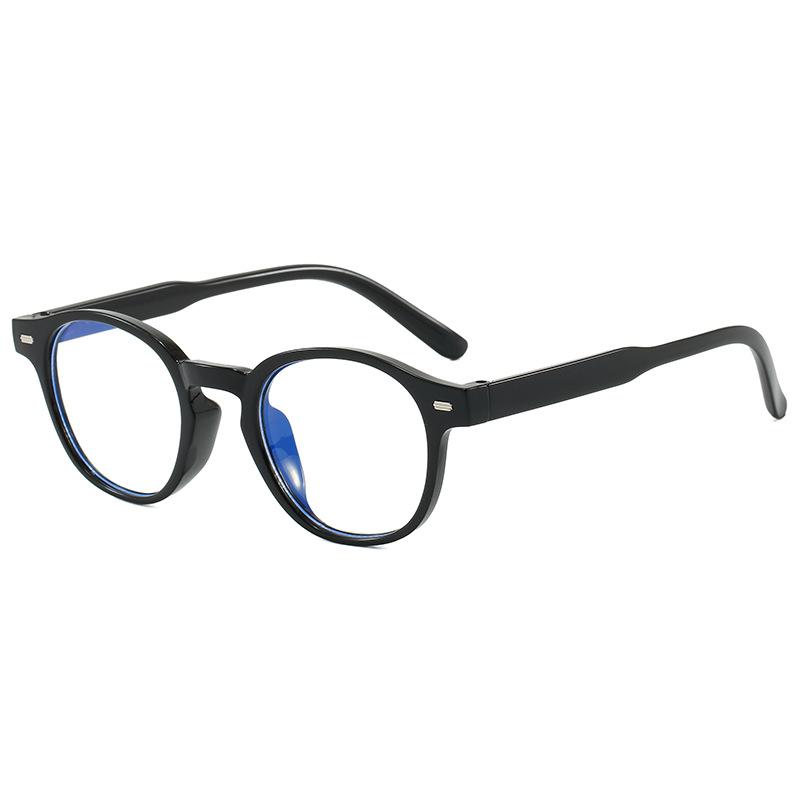 Flat glasses anti-blue Internet celebrity plain artifact high value large frame round face myopia glasses frame can match the degree