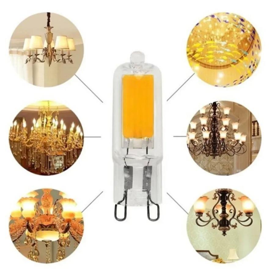 Super Bright G9 LED Light Bulb 7W 9W 12W15W AC 110V/220V Glass Lamp Constant Power Light LED Lighting G9 COB Bulbs Lighting