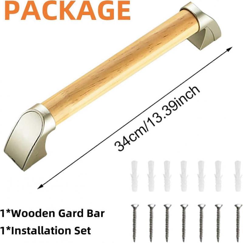 Solid Wood Bathroom Grab bar Holder, 13Bathtub Safety Grab bar, Bathroom Accessibility Handle, Non-Slip Pull Handle   -Yx