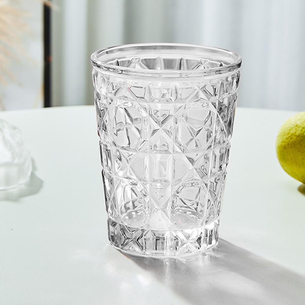 

2 шт., Европейский цветной клетчатый стакан для виски, Резная пивная кружка, Стеклянная чашка с ромбовидной решеткой, Набор подарочных коробок для импортных винных бокалов 310ml чистый