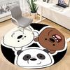 1 Stück We Bare Bears Büro Runder Teppich, Unter Bürostühlen Schlafzimmer Wohnzimmer Heimdekoration, Raumdeko, In Verschiedenen Größen Erhältlich