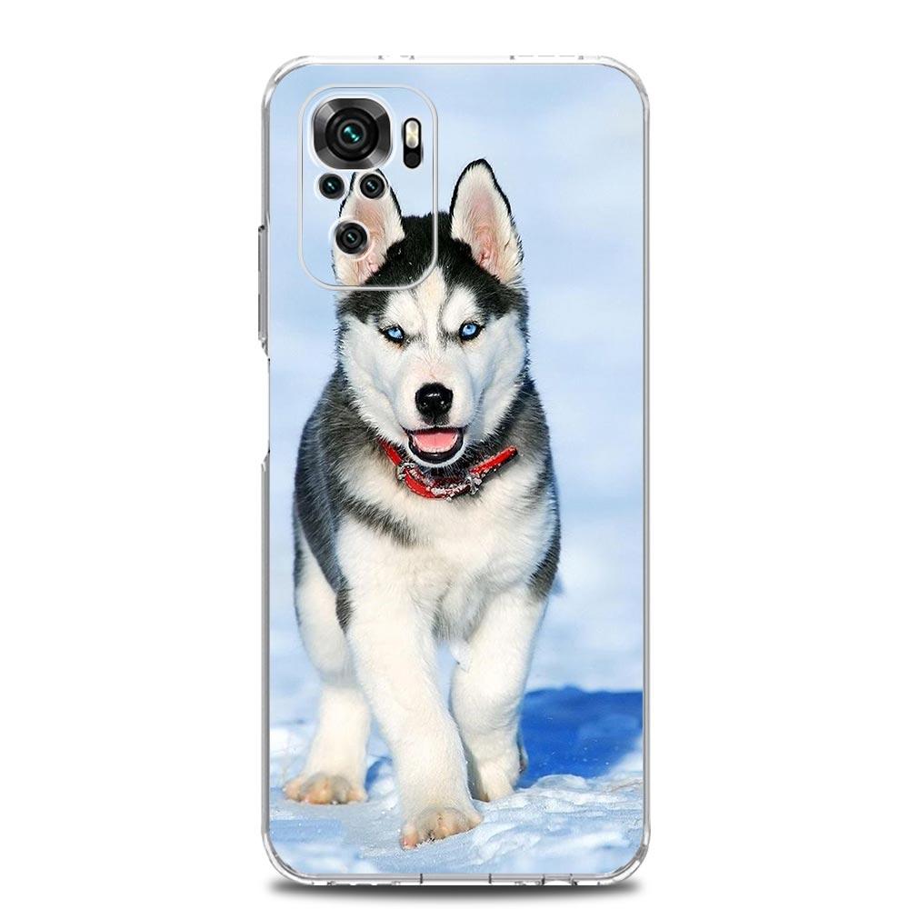 Phone Case For Xiaomi Redmi Note 14 13 12 4G 9S 9 10 11 Pro Plus 5G 14C 13C 12C 10C 9A Clear Soft TPU Cover Alaskan Husky Dog